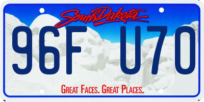 SD license plate 96FU70