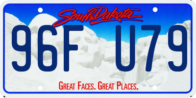 SD license plate 96FU79
