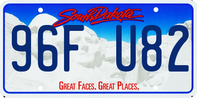 SD license plate 96FU82