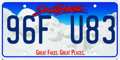 SD license plate 96FU83