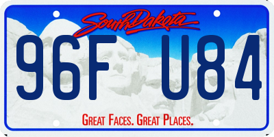 SD license plate 96FU84