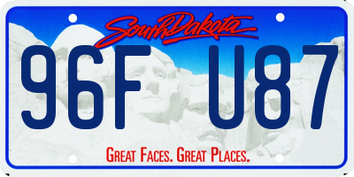 SD license plate 96FU87