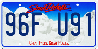 SD license plate 96FU91