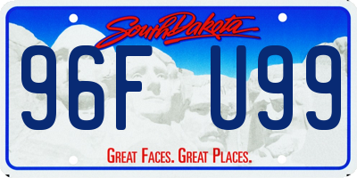SD license plate 96FU99