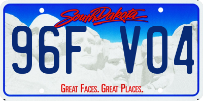 SD license plate 96FV04