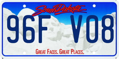 SD license plate 96FV08