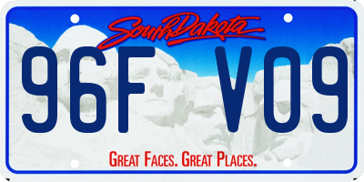 SD license plate 96FV09