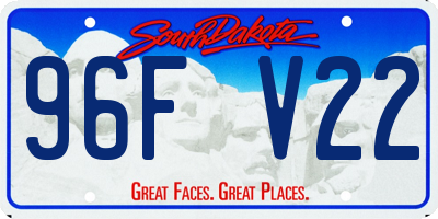 SD license plate 96FV22