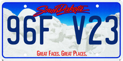 SD license plate 96FV23