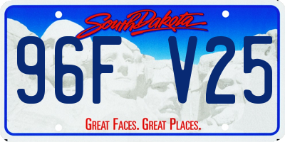 SD license plate 96FV25