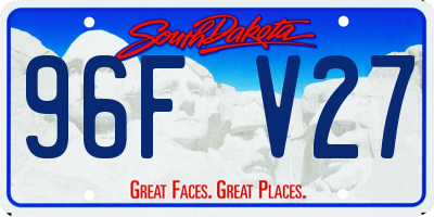 SD license plate 96FV27