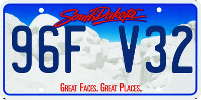 SD license plate 96FV32
