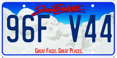 SD license plate 96FV44