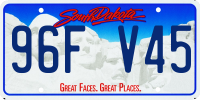 SD license plate 96FV45