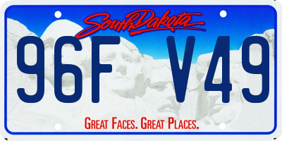 SD license plate 96FV49