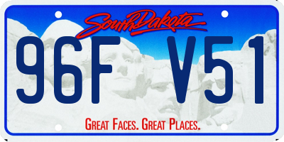SD license plate 96FV51