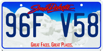 SD license plate 96FV58
