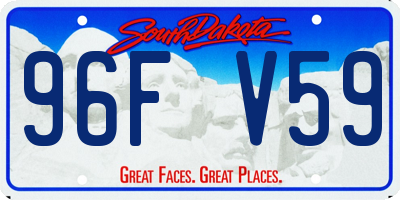 SD license plate 96FV59