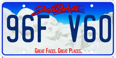SD license plate 96FV60
