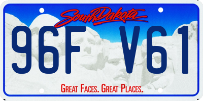 SD license plate 96FV61