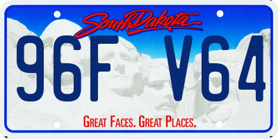 SD license plate 96FV64