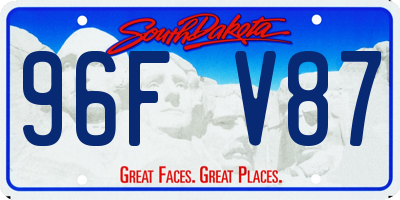 SD license plate 96FV87