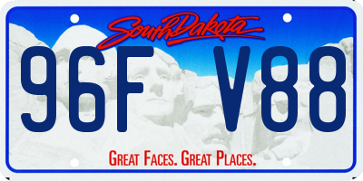 SD license plate 96FV88