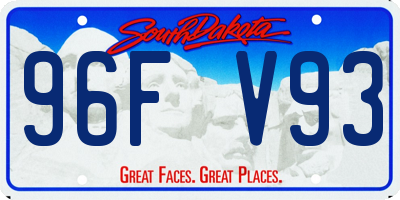 SD license plate 96FV93