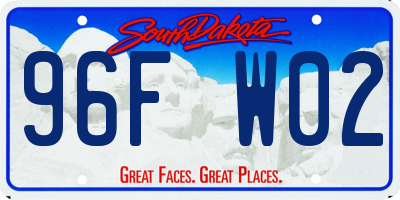 SD license plate 96FW02