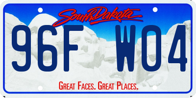 SD license plate 96FW04