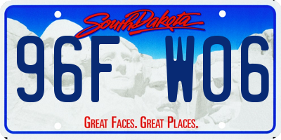 SD license plate 96FW06