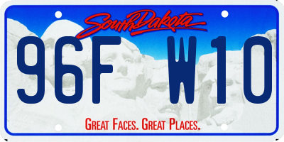 SD license plate 96FW10