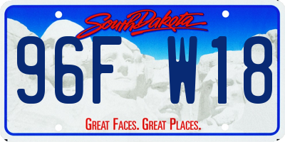SD license plate 96FW18