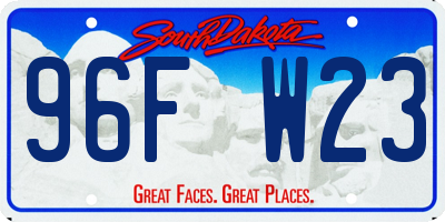 SD license plate 96FW23