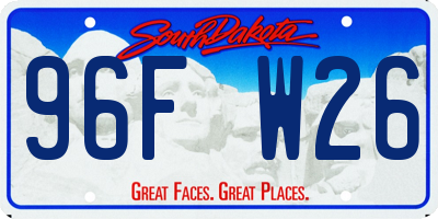 SD license plate 96FW26