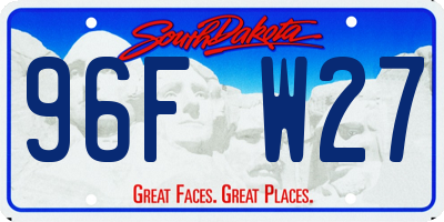 SD license plate 96FW27