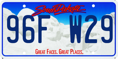 SD license plate 96FW29