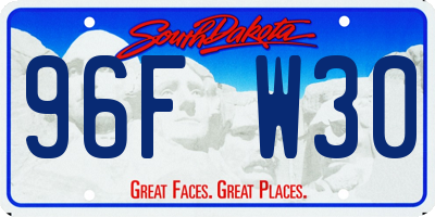 SD license plate 96FW30