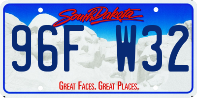 SD license plate 96FW32
