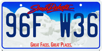 SD license plate 96FW36