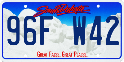 SD license plate 96FW42