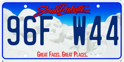 SD license plate 96FW44
