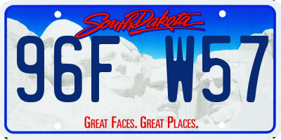 SD license plate 96FW57