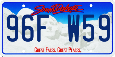 SD license plate 96FW59