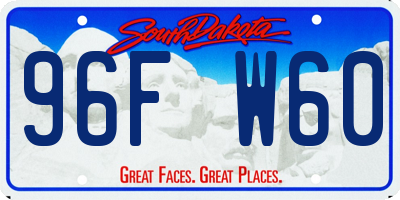 SD license plate 96FW60