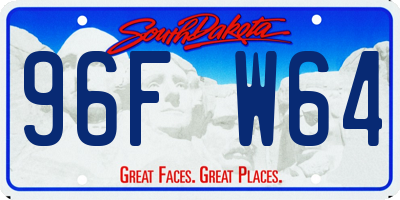 SD license plate 96FW64