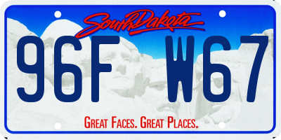 SD license plate 96FW67