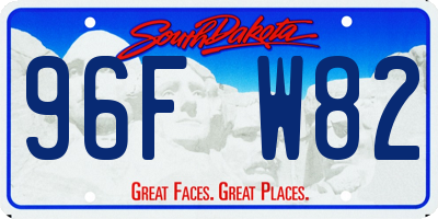 SD license plate 96FW82