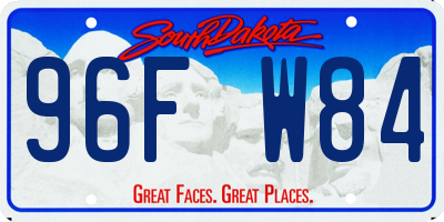 SD license plate 96FW84
