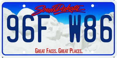 SD license plate 96FW86